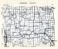 Hubbard County, Fern 1, rockwood, Helga, Farden, Lake Hattie, Schoolcraft, Guthrie, Hart Lake, Minnesota State Atlas 1954